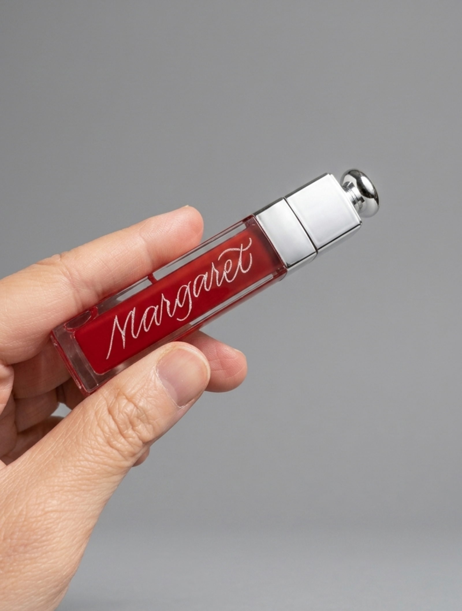 Engraved lip gloss